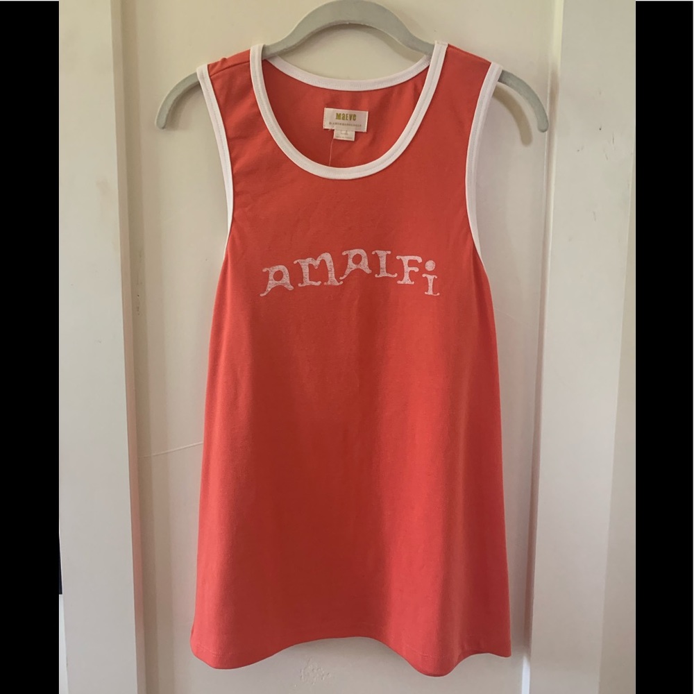 Maeve Red Tank Top with White Trim